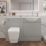 Alaska Bathroom Fitted Furniture Pack RH Vanity with Basin Pearl Grey Matt 1244mm x 355mm x 997mm