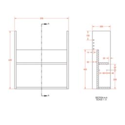 Alaska Bathroom Fitted Furniture Pack RH Vanity with Basin Pearl Grey Matt 1244mm x 355mm x 997mm