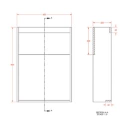 Alaska Bathroom Fitted Furniture Pack RH Vanity with Basin Pearl Grey Matt 1244mm x 355mm x 997mm