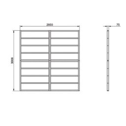 Forest  9' 6" x 10' Timber Shed Base with Assembly