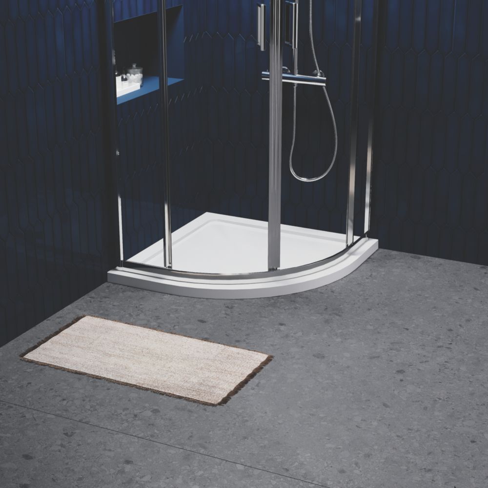 ETAL Pearlstone Matrix Quadrant Shower Tray White 800mm x 800mm x 40mm