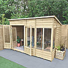 Forest Oakley 9' 6" x 6' (Nominal) Pent Timber Summerhouse with Base