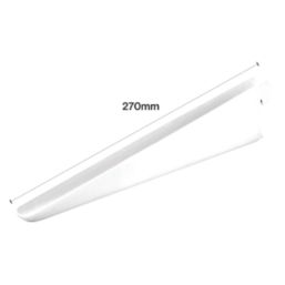 RB UK Antibacterial BioCoat Twin Slot Shelf Brackets White 270mm x 10mm 10 Pack