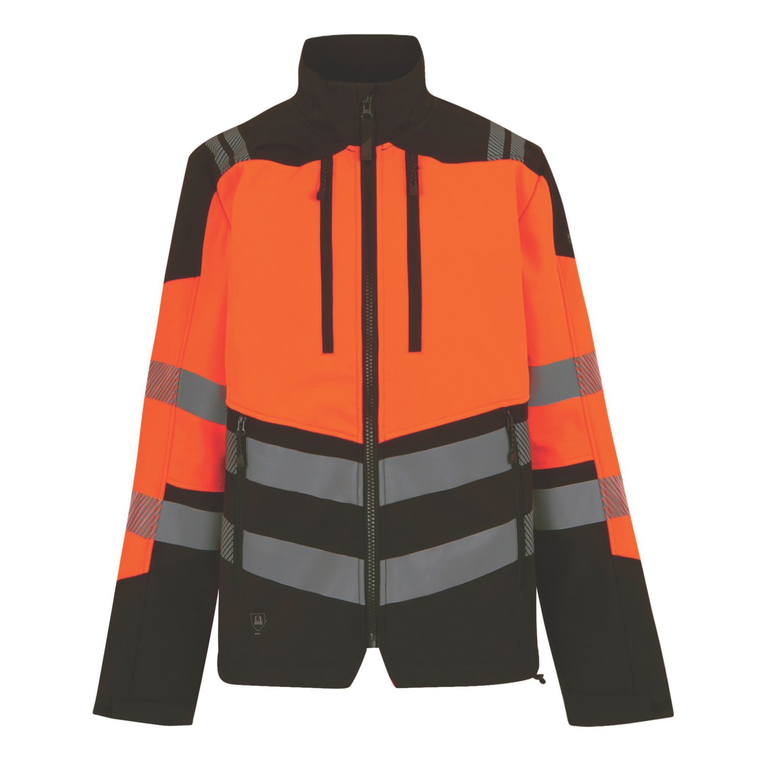 Regatta Hi Vis XPro 3 Layer Softshell Jacket Black/Orange Large 42" Chest (866YA)