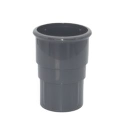 FloPlast MiniFlo Round Downpipe Socket Anthracite Grey 50mm
