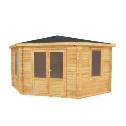 Mercia Corner 12' 6" x 12' 6" (Nominal) Apex Timber Log Cabin