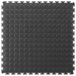 Ecotile Anti-Fatigue T-Joint 7mm Interlocking Floor Tiles Black 500mm 4 Pack