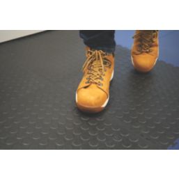 Ecotile Anti-Fatigue T-Joint 7mm Interlocking Floor Tiles Black 500mm 4 Pack