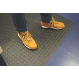 Ecotile Anti-Fatigue T-Joint 7mm Interlocking Floor Tiles Black 500mm 4 Pack