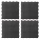 Ecotile Anti-Fatigue T-Joint 7mm Interlocking Floor Tiles Black 500mm 4 Pack