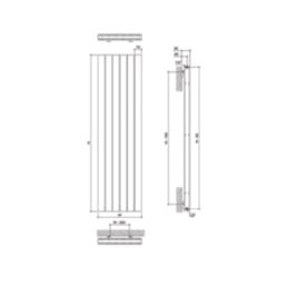 Ximax 1800mm x 295mm 2683BTU Anthracite Vertical Designer Radiator