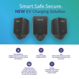 Deta.e  1 Port 7.4kW  Mode 3 Type 2 Socket Electric Vehicle Charger Black