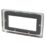 Hager Sollysta WRP4EUBSB 4-Module Modular Faceplate Brushed Steel
