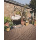 Apollo Brown Composite Interlocking Decking Tiles 24mm x 0.3m x 0.3m 9 Pack