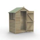 Forest 4Life 5' x 3' (Nominal) Apex Overlap Timber Shed with Base & Assembly