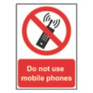 Essentials "Do Not Use Mobile Phones" Sign 210mm x 148mm