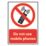 Essentials "Do Not Use Mobile Phones" Sign 210mm x 148mm
