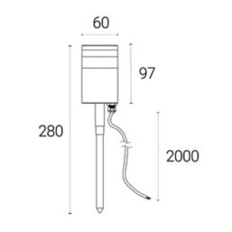 4lite Marinus Outdoor IP44 Spike Light Stainless Steel