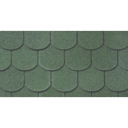 Roof Pro Green Round Bitumen Roof Shingles 1m x 340mm 16 Pack