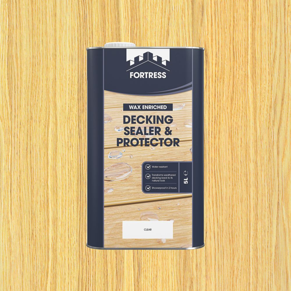 Fortress 5Ltr Clear Decking Protector Screwfix