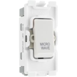 British General Nexus 800 Grid 20A Grid DP Microwave Switch White