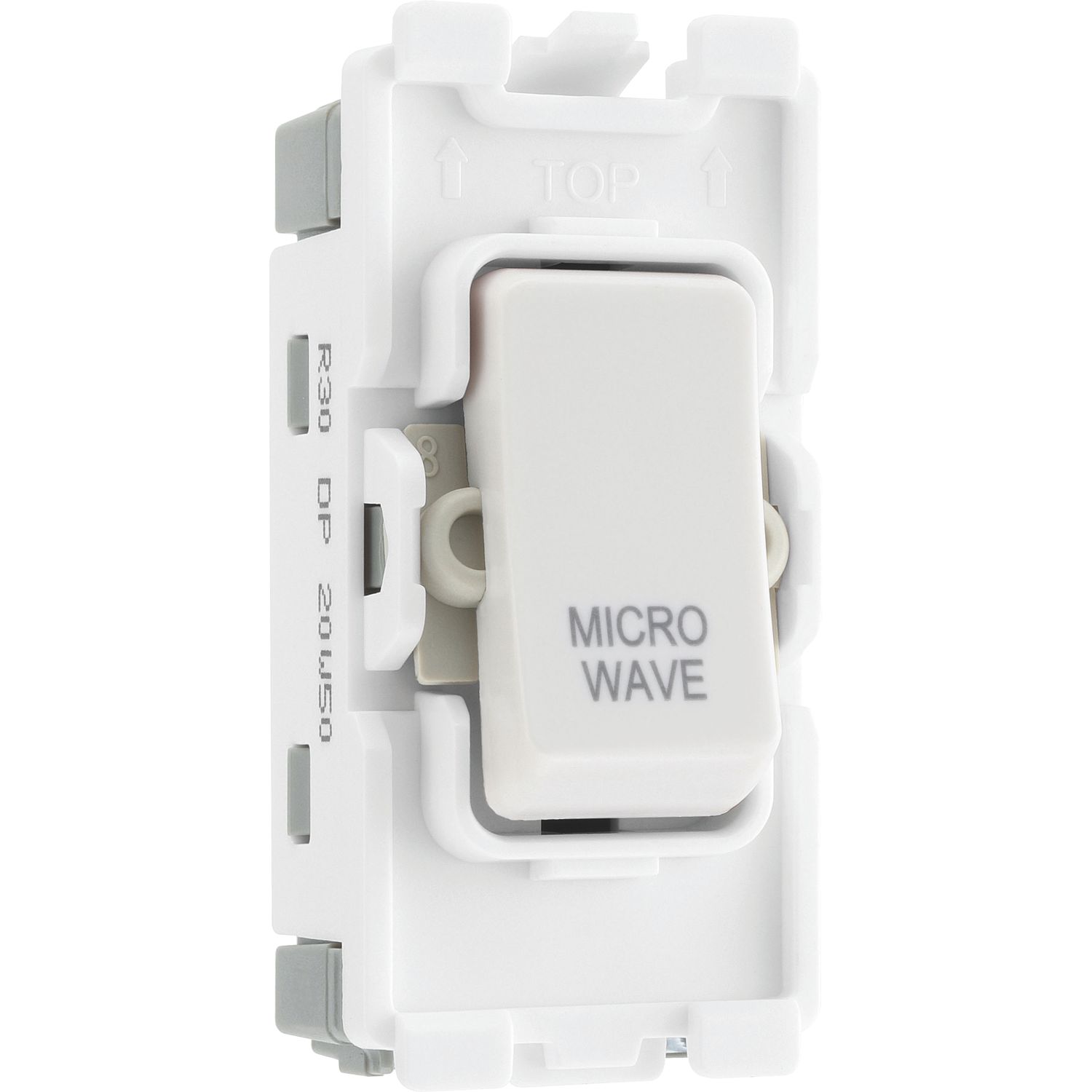 British General Nexus 800 Grid 20A Grid DP Microwave Switch White (867PY)