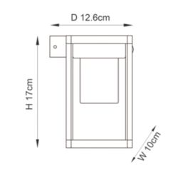 Saxby Taurus Outdoor LED Solar Wall Light With PIR & Photocell Sensor Black 200lm