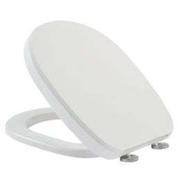 Crown Soft-Close with Quick-Release Toilet Seat Thermoset Plastic White