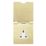 Contactum 3344BBW 13A 1-Gang Unswitched Floor Socket Brushed Brass with White Inserts