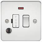 Knightsbridge  13A Switched Fused Spur & Flex Outlet with LED Polished Chrome