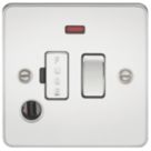 Knightsbridge  13A Switched Fused Spur & Flex Outlet with LED Polished Chrome
