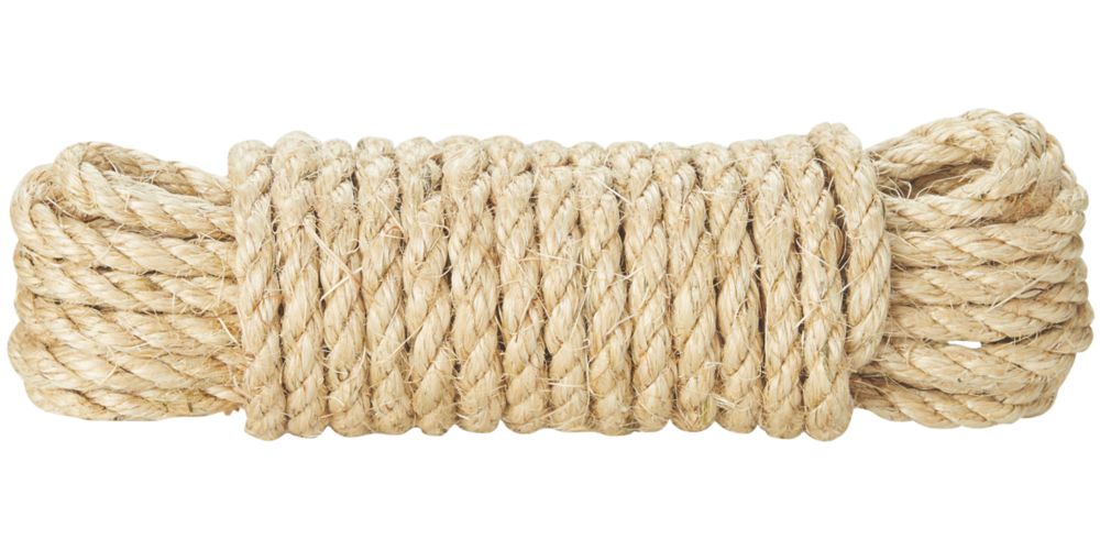 Diall Twisted Rope Natural 10mm x 10m