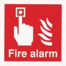 Nite-Glo  Photoluminescent "Fire Alarm" Sign 150mm x 150mm