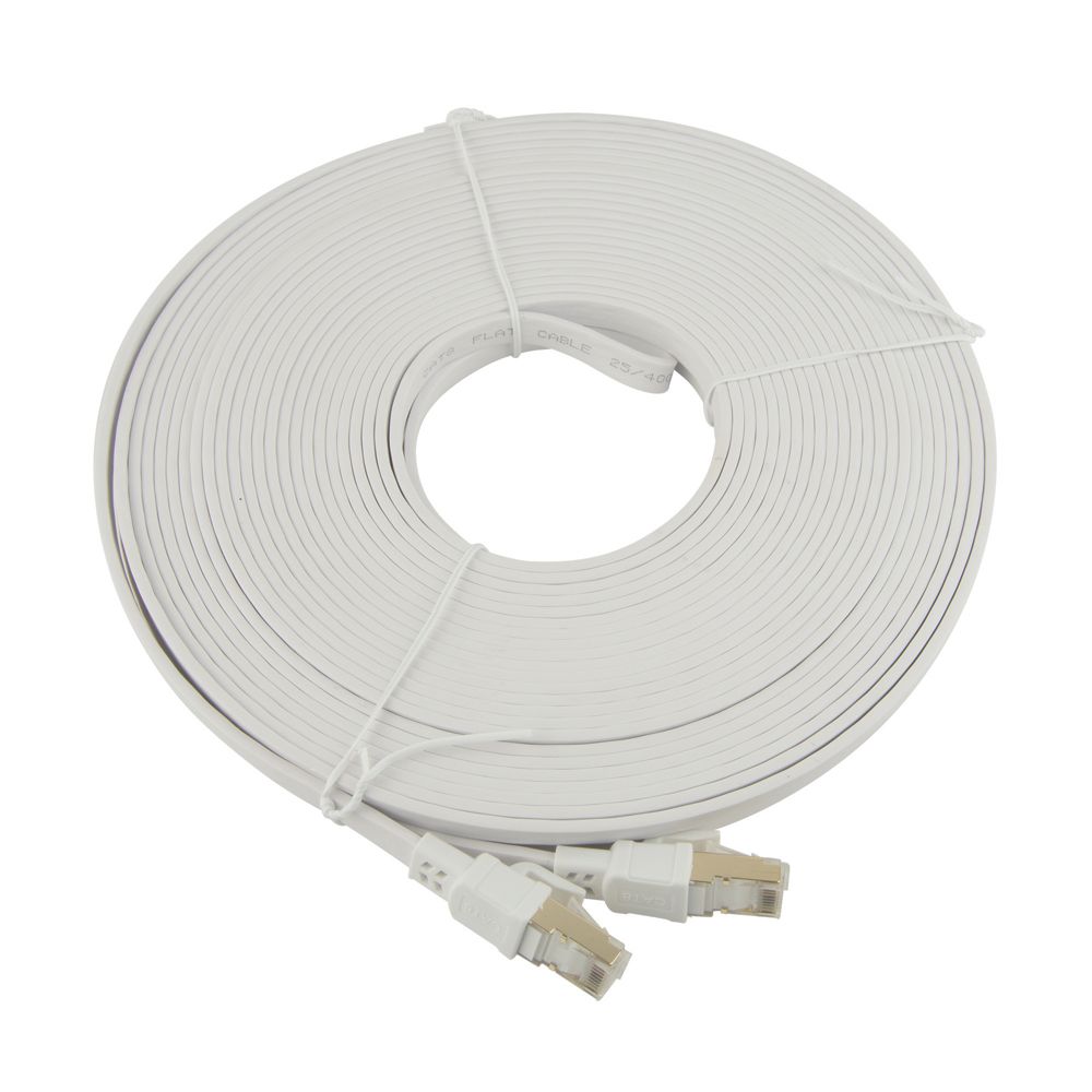 Labgear White Shielded RJ45 Cat 8 Patch Lead 20m - Screwfix