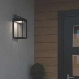 Eglo  Outdoor LED Solar Wall Light With PIR Sensor Black 6.5W 800lm