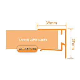 ALUKAP-XR Brown 25mm End Stop Bar 2400mm x 38mm