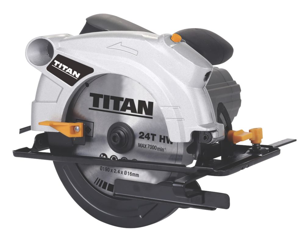 Refurb Titan TTB911CSW 1500W 190mm Electric Circular Saw 240V Screwfix