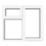 Crystal  Right-Hand & Top Opening Clear Double-Glazed Casement White uPVC Window 1190mm x 1040mm