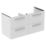 Ideal Standard i.life B Wall Hung Vanity Unit with Chrome Handles & Double Basin Matt White 1200mm x 505mm x 630mm