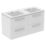 Ideal Standard i.life B Wall Hung Vanity Unit with Chrome Handles & Double Basin Matt White 1200mm x 505mm x 630mm