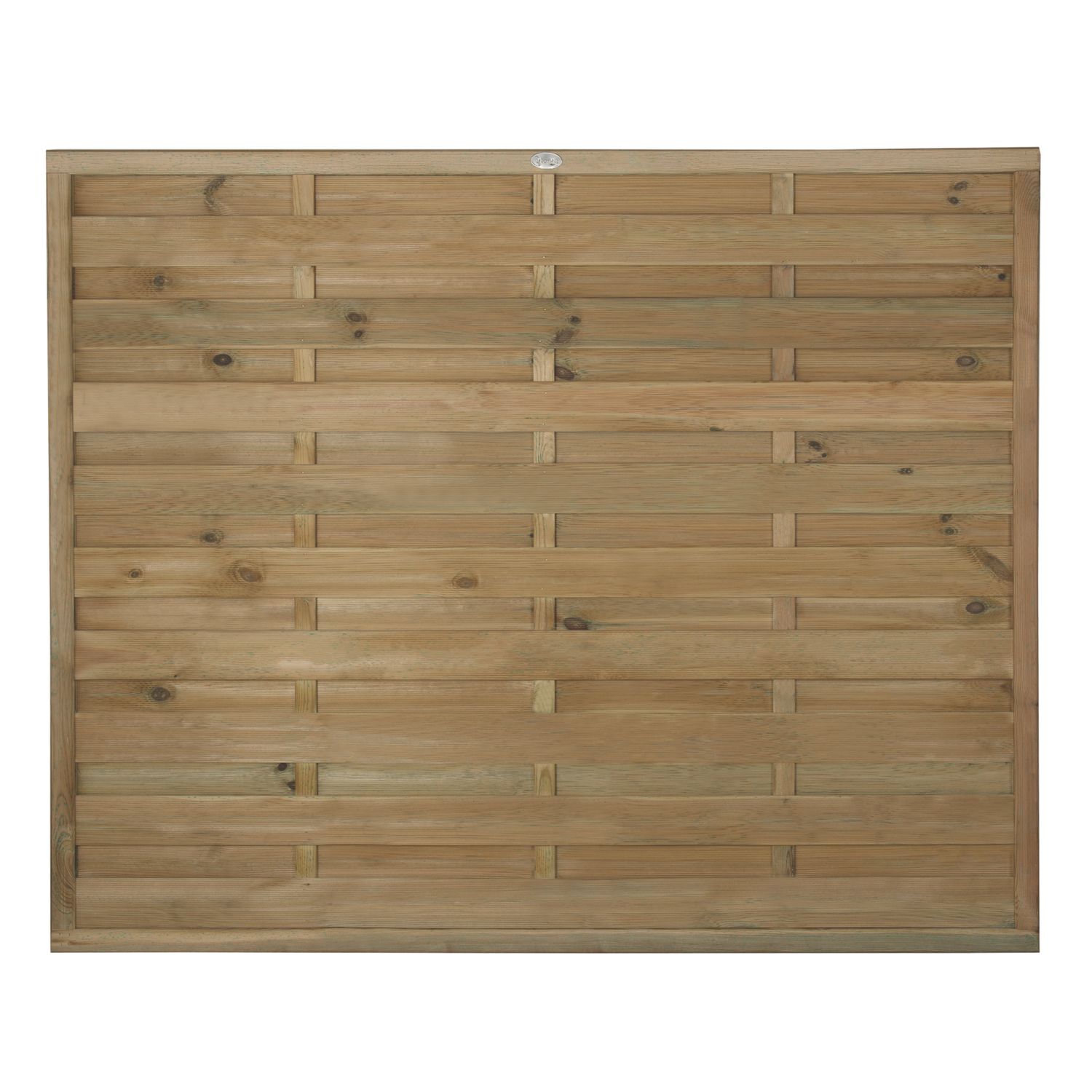 Forest Europa Single-Slatted Fence Panels Natural Timber 6' x 5' Pack of 4 (868KP)