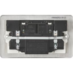 Knightsbridge  13A 2-Gang SP Switched Socket + 4.0A 20W 2-Outlet Type A & C USB Charger Polished Chrome with White Inserts