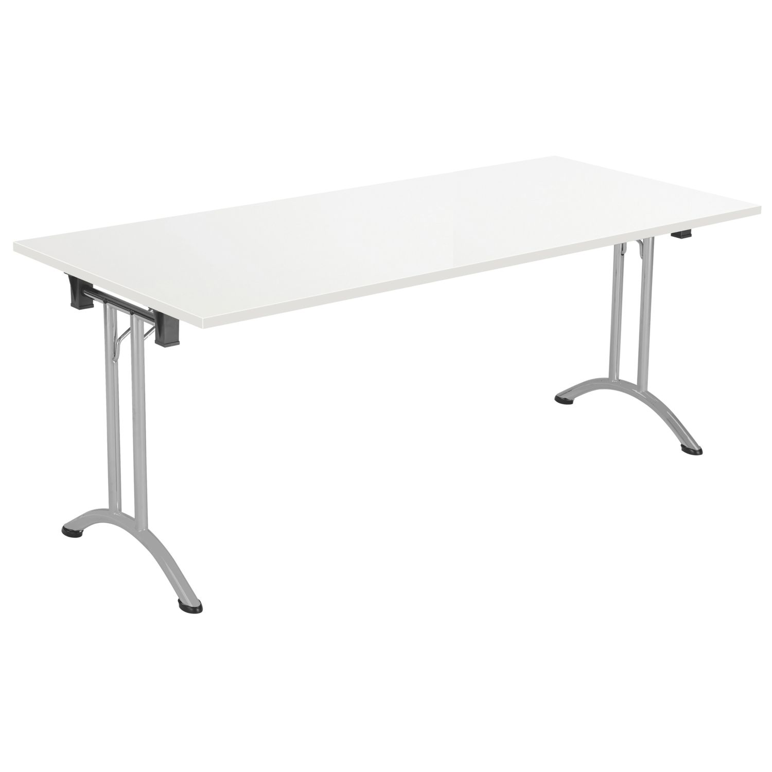 TC Group One Union Rectangular Folding Table White/Silver 1600mm x 700mm (868TT)
