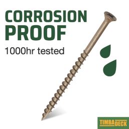 Timbadeck  PZ Double-Countersunk  Decking Screws 4.5mm x 75mm 100 Pack