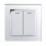 Retrotouch Crystal 10A 2-Gang 2-Way Light Switch  White Glass