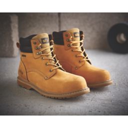 Safety store boots tan