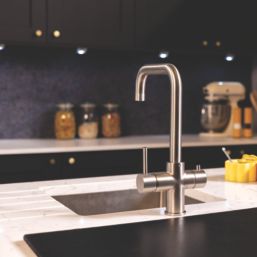 ETAL Elise 3-in-1 Instant Boiling Water Kitchen Tap Brushed Steel