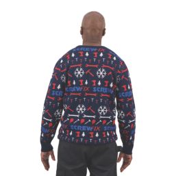 Site Screwfix Christmas Jumper Blue X Small 35.5" Chest