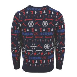 Site Screwfix Christmas Jumper Blue X Small 35.5" Chest