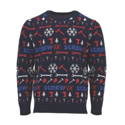 Site Screwfix Christmas Jumper Blue X Small 35.5" Chest